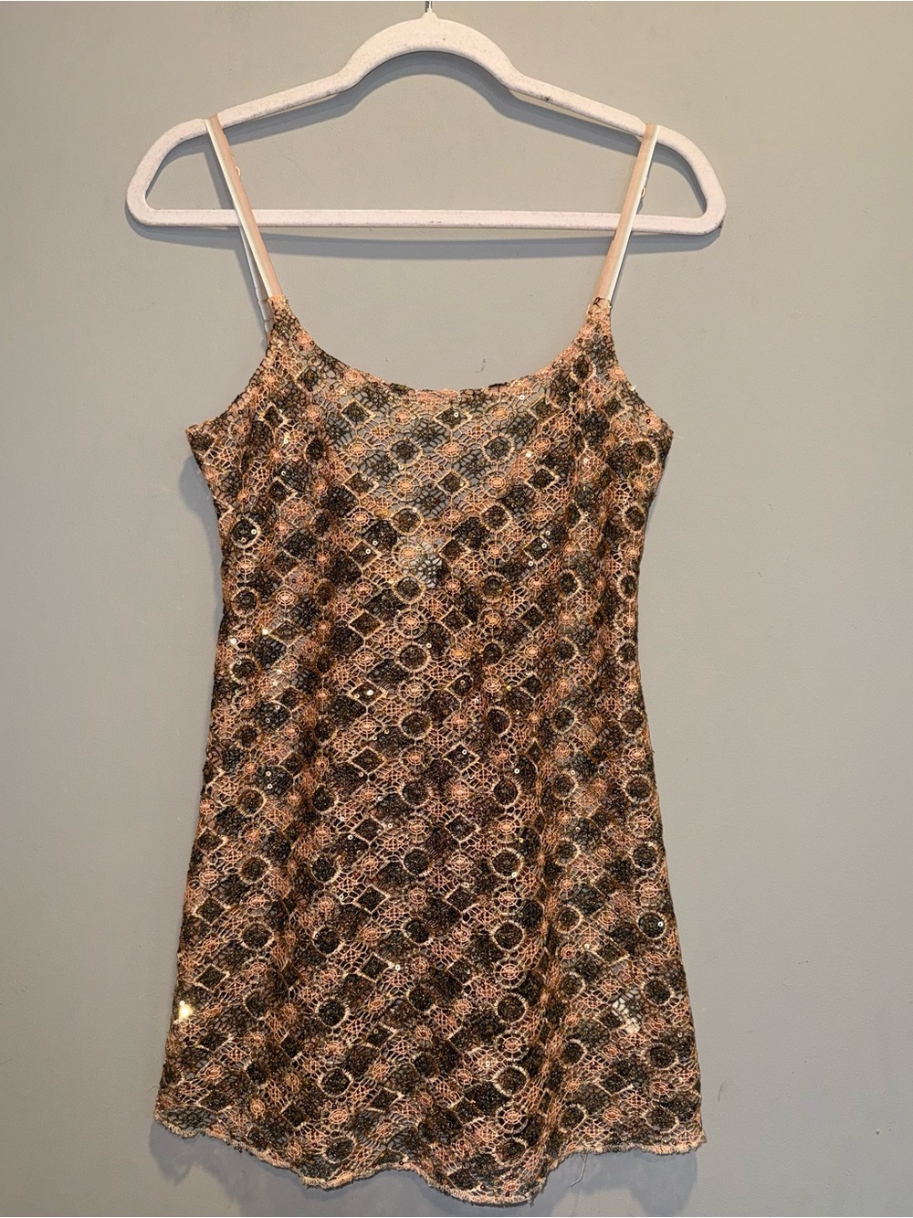 Intimately Free People Rise and Shine Sequin Crochet Slip Dress